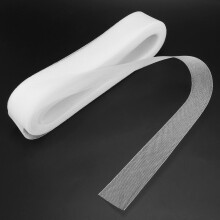 2X 50mm 50Yards Flat Stiff Plain Hard Crinoline Horsehair Mesh Braid for Wedding Dress/Hat Sewing Accessories-White