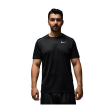 Nike Dri-FIT Miler Kurzarm-T-Shirt Schwarz UK XL