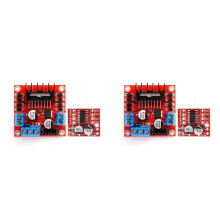 2X L298N Motor Driver Board Module voor Robots en Slimme Auto'S Dubbele H-Brug Stappenmotor Driver Board Module 2A/25W