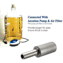 2X 0.5 Micrometre Diffusion Stone Stainless Steel Aeration Stone Carbonating Stone for Homebrew Wine Beer Soda Air Stone