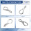 5PCS Fixed End Spring Snap Leash Hook 304 Stainless Steel 101mm Fixed Eye Spring Snap Hooks 6