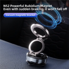 Car Mount Vacuum Magnetic Holder Foldable Strong Suction Stand Cell Phone Holders for Car Home Travel