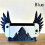 Detachable Wing Base Stand for   Game Console Desktop Holder Decorative Display Accessory White 6