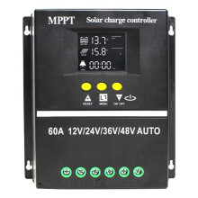 60A MPPT Solar Charge Controller, Intelligent Regulator for 12V-48V Auto RV Lead Acid Lithium LiFePO4 Battery Charging