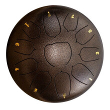 Bronze 10-Inch 11-Tone Outdoor Rain Drum, Garden Rain Drum, Rain Chakra Drum, Ethereal Drum, Hand Drum