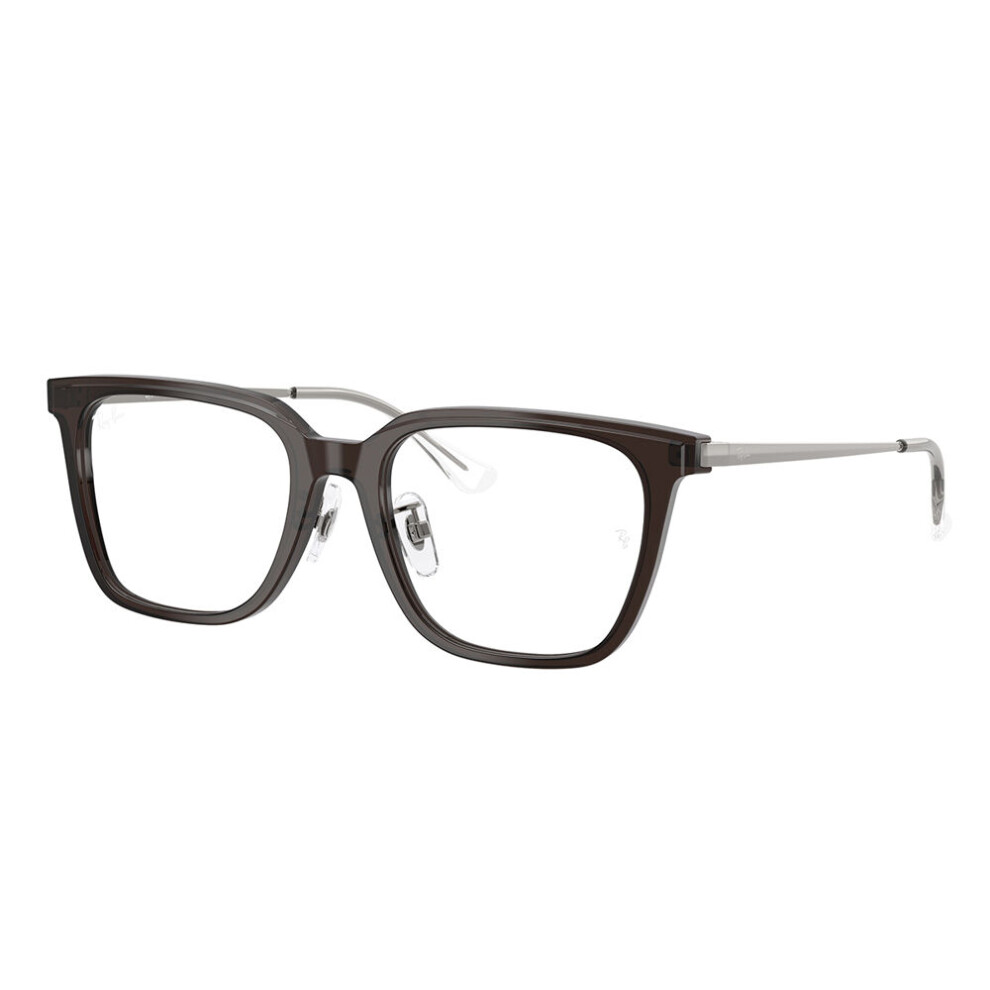 Ray - Ban Unisex Transparent Ray - Ban Rx5442d 8290 Optical Frames Acetate Brown Squared Normal - Image 3