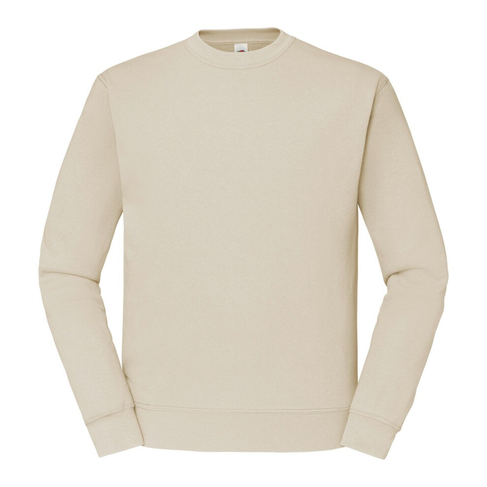 Fruit Of The Loom (S, Natural) Mens Classic 80/20 Set-In Sweatshirt