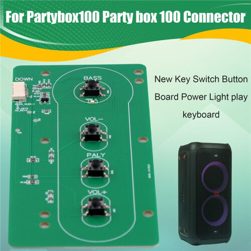 1pcs New Key  Button Board Power Light  Keyboard for  Partybox100 Party Box 100 Connector 2