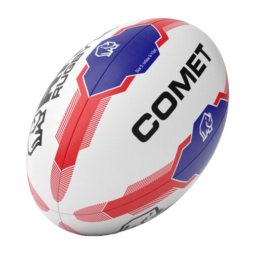 (4, White) Rhino League Comet Rugby Ball