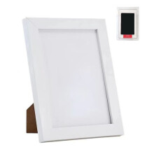 (Black no-wash printing oil, White photo frame) Pet Paw Print Wooden Frame Kit - Lovely Gift