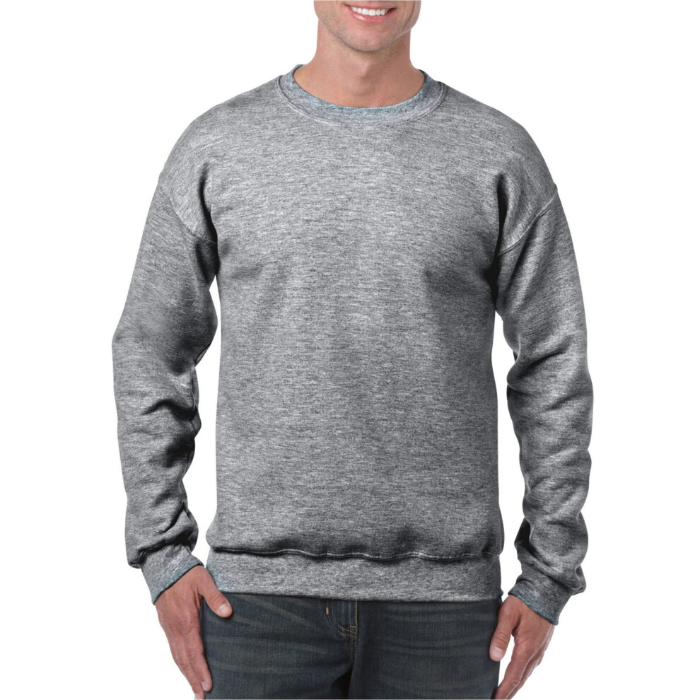 Gildan (S, Graphite Heather) Mens Heavy Blend Sweatshirt