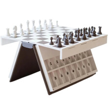 Jeu D'Échecs Magnétique pour les Voyages et le Camping - Jeu de Société Éducatif avec Pièces Complètes