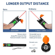 30MW Visual Fault Locator Fiber Optic Cable Tester Tool VFL FC/SC/ST Optic Cable