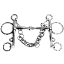 (5in, Silver) Korsteel Stainless Steel Jointed Pelham Bit