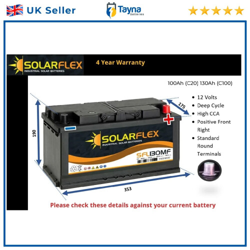 12V 130Ah Caravan Leisure Battery