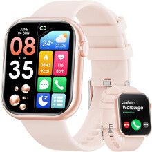 Smart Watch (Answer/Make Calls), 1.85" Fitness Tracker, Smartwatch Heart Rate/Sleep Monitor/Pedometer/Calories, 140+ Sports Modes, Waterproof