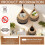 Boho Decor Hanging Wall Baskets Set for Kitchen 3 Pcs Teardrop Baskets with Hooks Storage Fruit Onion Vegetable Potato B 2