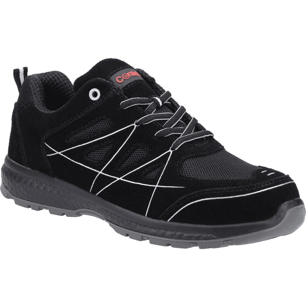 Photos - Safety Equipment Centek   Mens Suede Safety Shoes (6 UK, Black)