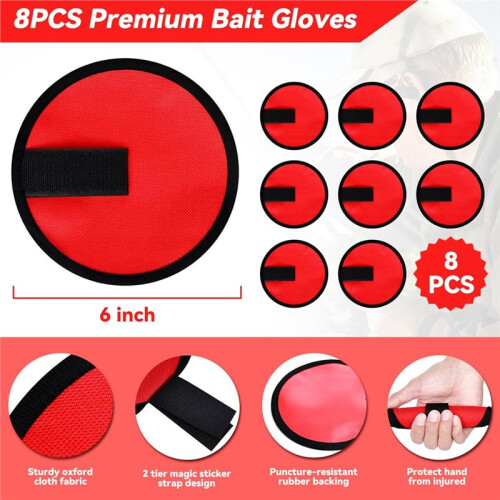Pacote com 8 Capas Protetoras para Iscas de Pesca de 15 cm (6 Polegadas) para Varas de Pesca, Anzóis e Outros Dispositivos. Protegem As Iscas e 2