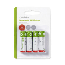 Oplaadbare Ni-MH-batterijen AA | 1,2 V gelijkstroom | 1300 mAh | 4-Blaar