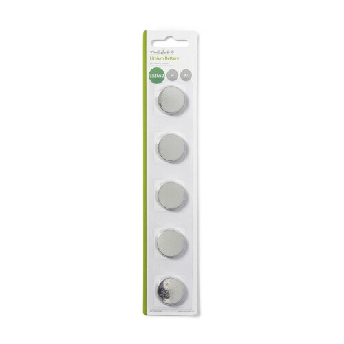 Lithium knappecellebatteri CR2450 | 3 V DC | 5-Blister | Sølv 2