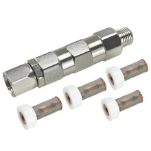 Airless Paint Sprayer Joint 1/4-Inch 360 Rotate Stainless Steel Spray Gun Swivel Joint Connector with 4 Built-in Filter