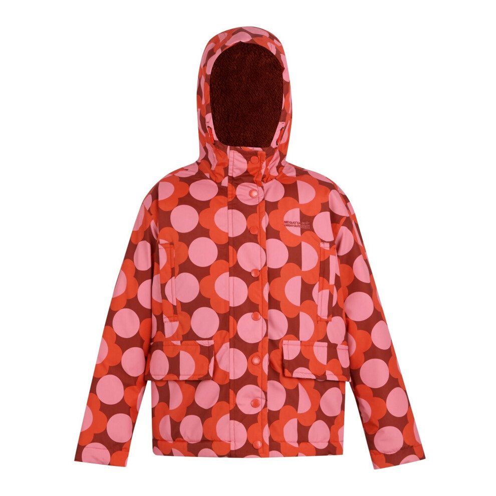 Regatta (7-8 Years, Red) Girls Orla Kiely Waterproof Jacket