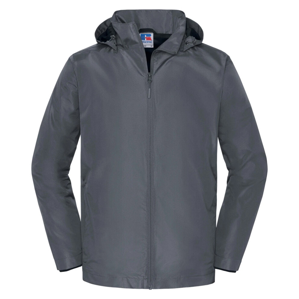 Russell (S, Iron) Mens Essential All Weather Shell Jacket