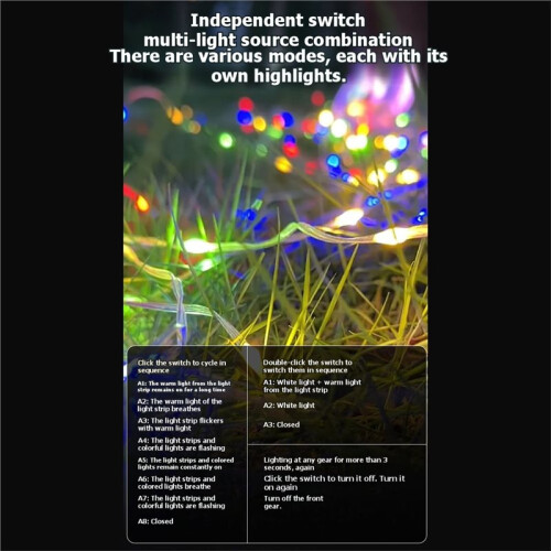10M Retractable Camping String Light Waterproof Rechargeable Outdoor Ambience Lantern