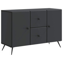 vidaXL Sideboard with Drawer Black 89 x 34.5 x 60 cm Engineered Wood