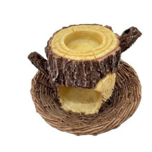 Tree Stump Bird Nest Bird Feeder, Fun Resin Tree Stump Bird Backyard Decoration, Outdoor Garden Pendant Decor