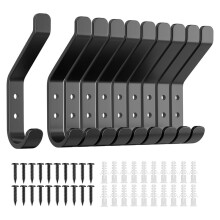 10 Stück Kleiderhaken zum Aufhängen, Rostfreie Wandhaken für Handtücher, Hüte, Rucksäcke, Schlüssel, Wandgarderobe