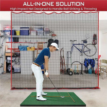10x10 Ft Practice Net and Sports Netting, High Impact Hitting Barrier Net, Heavy Duty Netting