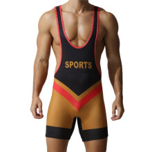 Mens Wrestling Singlet Sleeveless Bodysuit Athletic Leotard Bodysuit Mens Sportswear for Gym Training XXL Size