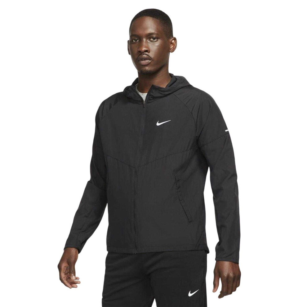 Nike (M, Black/Reflective) Mens Repel Miler Running Jacket
