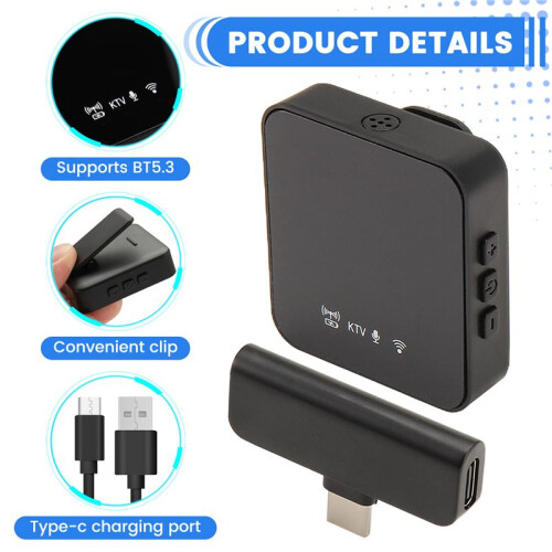 Mic Wireless Lavalier Microphone Professional Audio Receiver Wireless Noise Canceling Mic Portable 1