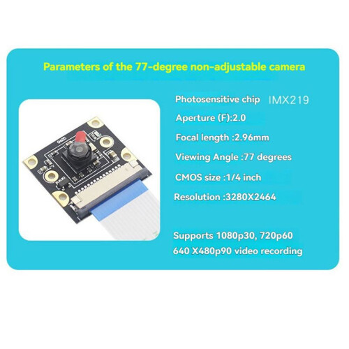 IMX219 Camera Module for  Jetson  Board 77 Degrees HD 8MP 3280x2464 CSI Interface Fixed Focus Lens 2