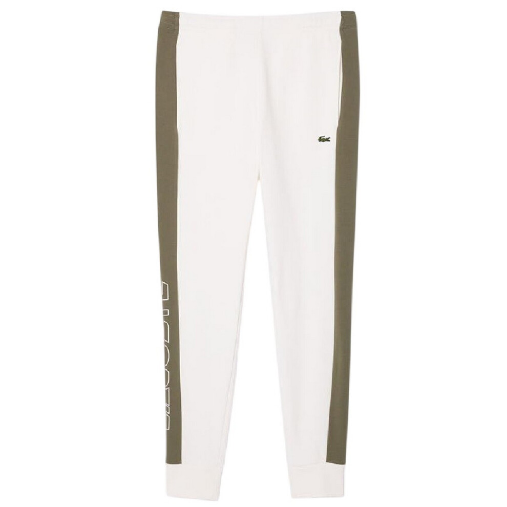 Lacoste (S, Cream) Mens Colour Block Sweatpants