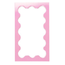 Nordic Ins-Style Rectangular Wavy Dressing Desktop Makeup Mirror Wall Bathroom Bedroom Entrance Mirror A