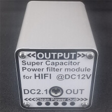 Super Capacitor Power Filter DC2.1 Input Output Super Farad Capacitor Filter for HiFi Audio Video Equipment 12V 5F