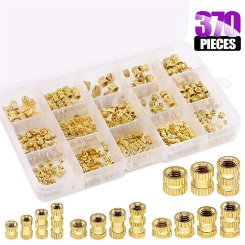 370PCS M2 M2.5 M3 M4 M5 Brass Heat Insert Nut Internal Thread Knurled Nuts 3D Printer Accessories 1