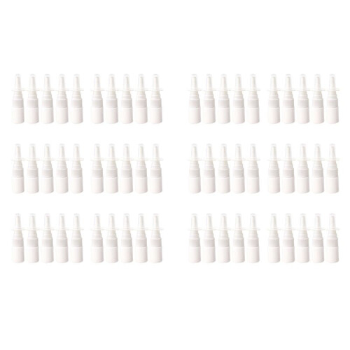 60Pcs 10Ml Spray Bottle Refillable Plastic Mist Nose Nasal Sprayer