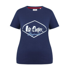 (16 UK, Navy) Lee Cooper Womens/Ladies Diamond Logo T-Shirt