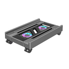 Suporte de Torre Ajustável para PC Móvel com Ventilador de Resfriamento RGB, Suporte Telescópico para CPU, Carrinho para Computador de Mesa para