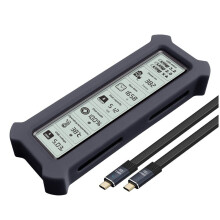 Gabinete SSD M.2 NVMe com Tela de Exibição, Caixa SSD USB 3.2 Gen 2 20 Gbps NVMe PCI-e NGFF SSD Disk Box B
