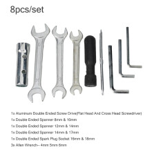 Tacar Uirlisí Deisiúcháin Gluaisrothair 8Pcs Uirlis Muinchille Breiseáin Eochair Uirlis Scriúire