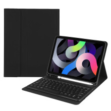 Schlankes Smart Cover mit abnehmbarer Tastatur und Stifthalterung, kompatibel mit iPad Mini 5. Generation und Mini 4, runde Tasten