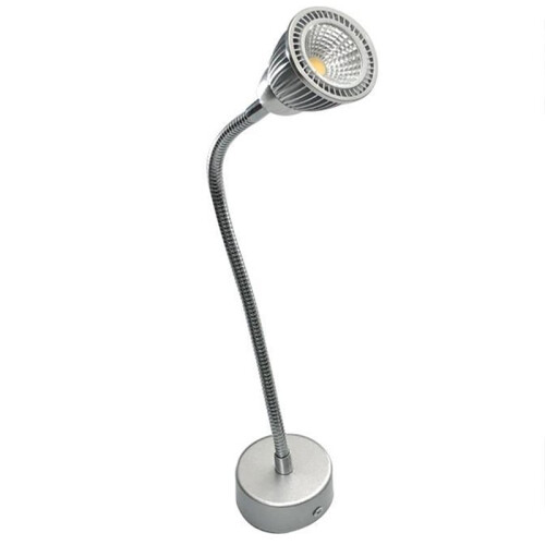 Adjustable LED Gooseneck Wall Light - Spotlight for Professional and Home Use Silver