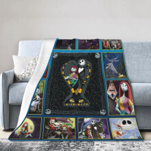 The Nightmare Before Christmas ultra-zachte microfleece deken 50"x40" - 3D-print, geschikt voor alle seizoenen, voor op de bank of het bed, een