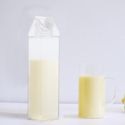 Flaskor Vattenkopp: 500ML Transparent Glas Vattenflaska Citrondryck Te Dricksflaska För Hemresor 1